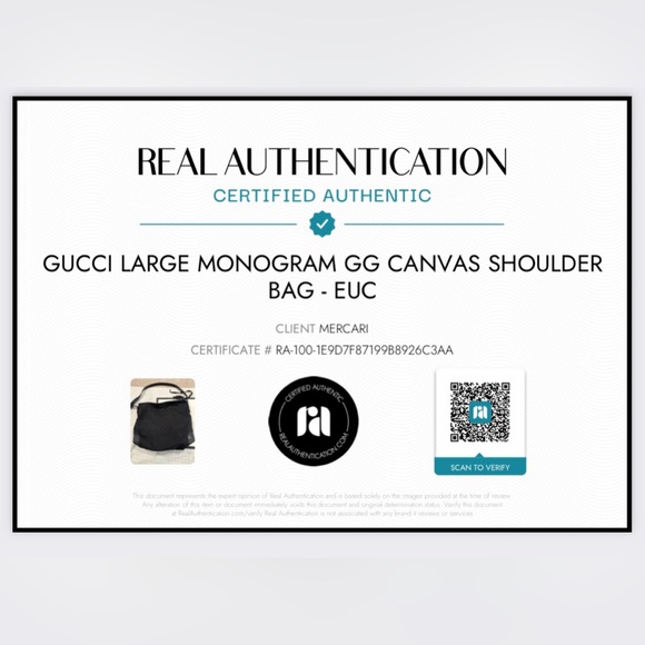 ❌SOLD❌Authenticated Gucci Monogram GG Canvas Shoulder Bag (Large) in Black, EUC - Picture 16 of 16
